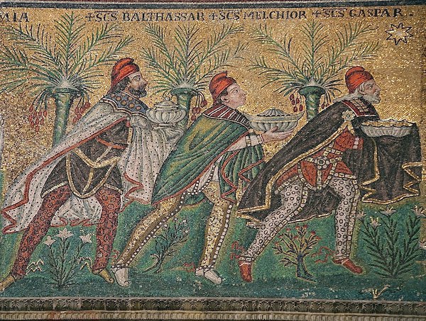 Sant%u2019Apollinare-Nuovo-Ravenna-the-Magi-presenting-their-gifts-mosaic-detail-late-6th-century-wearing-Persian-dress-and-Phrygian-cap-